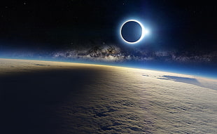 lunar eclipse scenery HD wallpaper